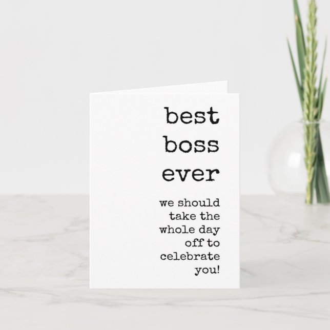 Tarjeta Apreciación de jefe, mejor carta de jefe de la his (Anverso)