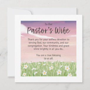 Tarjeta Apreciación de la esposa del pastor