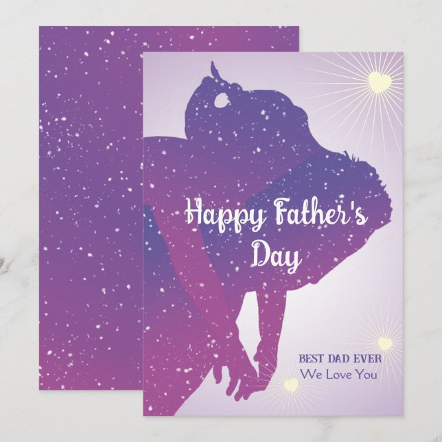 Tarjeta Apreciación de la silueta de la familia del día de (Anverso / Reverso)