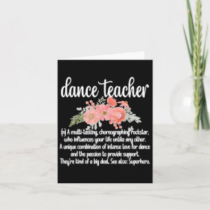 Tarjeta Apreciación de profesora de danza por el estilo ne