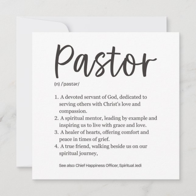 Tarjeta Apreciación del Pastor (Anverso)