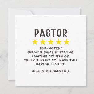 Tarjeta Apreciación del Pastor