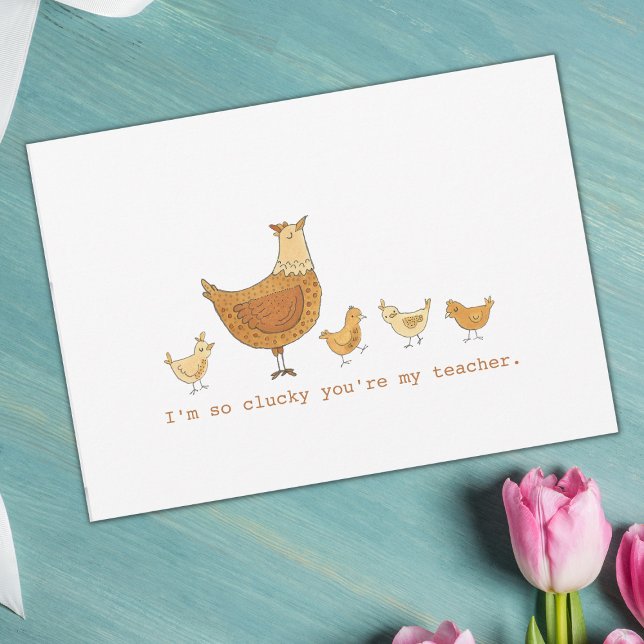 Tarjeta Apreciación del profesor Hen y Chicks graciosa (Subido por el creador)