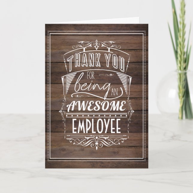 Tarjeta Apreciación Rústica por parte de los Empleados (Anverso)