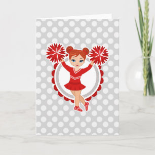 Tarjeta Apreciador - Alegre de la Cabeza Roja Cute