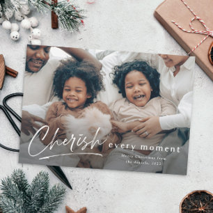 Tarjeta Apreciar cada momento guión foto Feliz Navidad