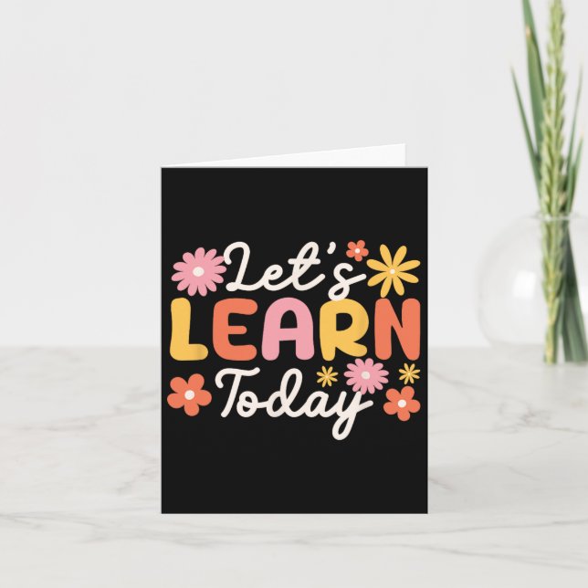 Tarjeta Aprendamos hoy a los profesores palabras motivacio (Anverso)