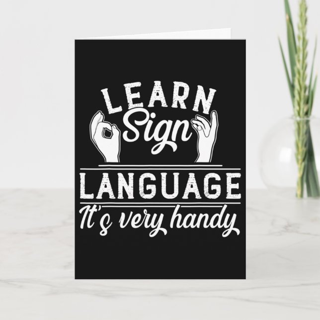 Tarjeta Aprender Lenguaje de Señas Profesor de Asl Concien (Anverso)