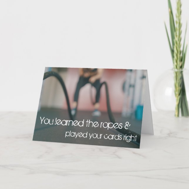 Tarjeta Aprendí las pistas, felicitaciones por promoción (Anverso)