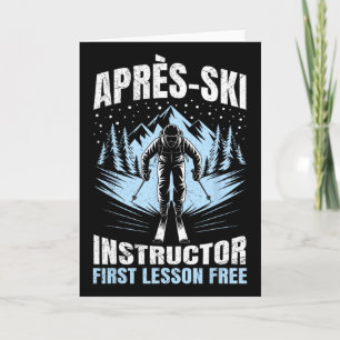 Tarjeta Apres Apres-ski Instructor Primera Lección Gratis 