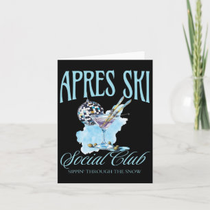 Tarjeta Apres Ski Social Club Bebe Fiesta Mujeres Invierno