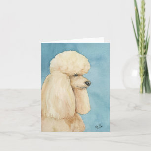 Tarjeta Apricot Miniatura Poodle Dog Art Note