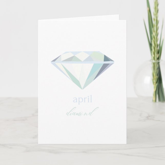 Tarjeta April Birthstone Diamond (Anverso)