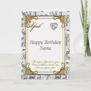 Tarjeta April Diamond Birthstone Birthday Card