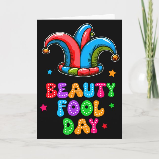 Tarjeta April Fool's Day Beauty Fool Day April 1st Prank J (Anverso)
