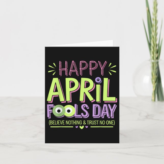 Tarjeta April Fools Day Pranks Shirt Kit 1 de abril Chiste (Anverso)
