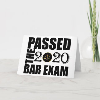 Tarjeta Aprobado el examen de bar 2020