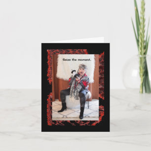 Tarjeta Aprovecha el momento y come postre en tu cumpleaño