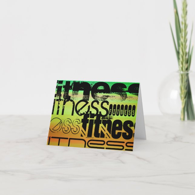 Tarjeta Aptitud; Verde vibrante, naranja, y amarillo (Anverso)