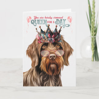 Tarjeta Apuntando a la reina Griffon por un día divertido
