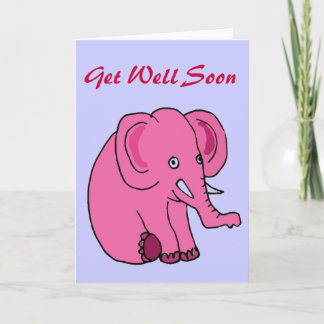 Tarjeta AQ- Funerosa Elefante Rosa, mejor carta