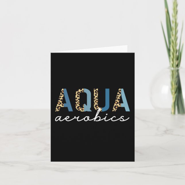 Tarjeta Aqua Aerobics Cheetah print Aqua aerobic giros (Anverso)