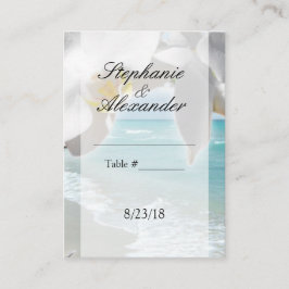 Tarjeta Aqua Beach Orchid Table Place