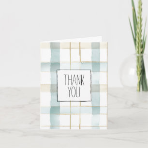Tarjeta Aqua Mint Stripes Gracias