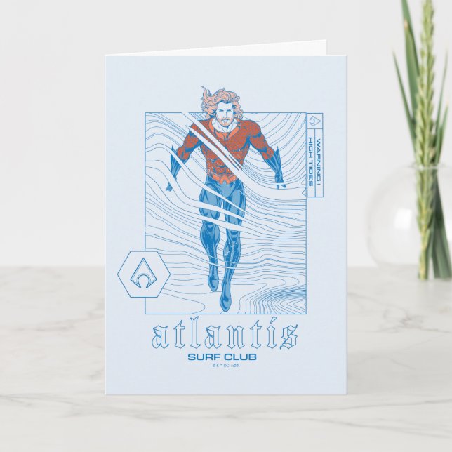 Tarjeta Aquaman - Atlantis Surf Club (Anverso)