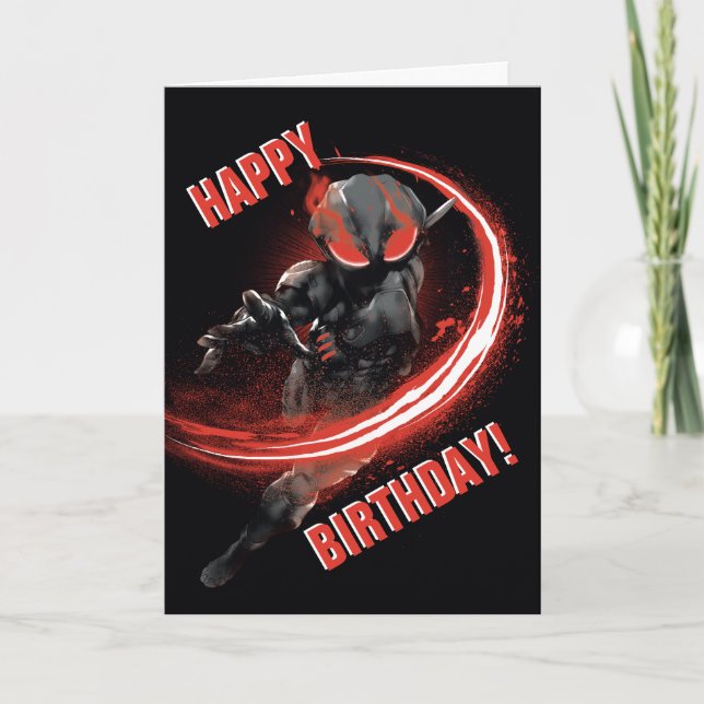 Tarjeta Aquaman | Black Manta Red Swipe Graphic (Anverso)