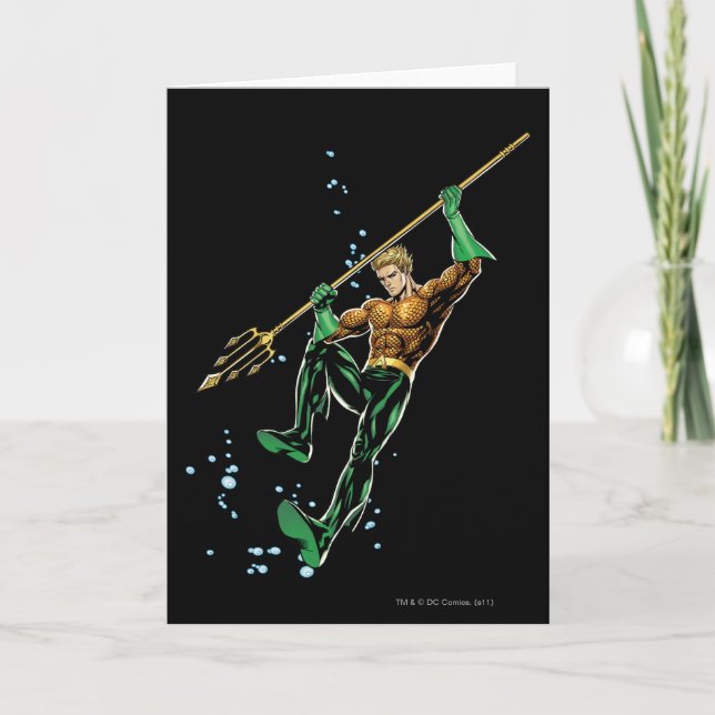 Tarjeta Aquaman con Spear (Anverso)