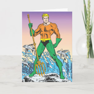Tarjeta Aquaman Se Pone De Pie Con Spear