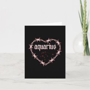 Tarjeta Aquarius Constellation Gothic Dark Edgy Cumpleaños