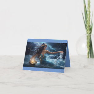 Tarjeta Aquarius Cosmic Happy Birday