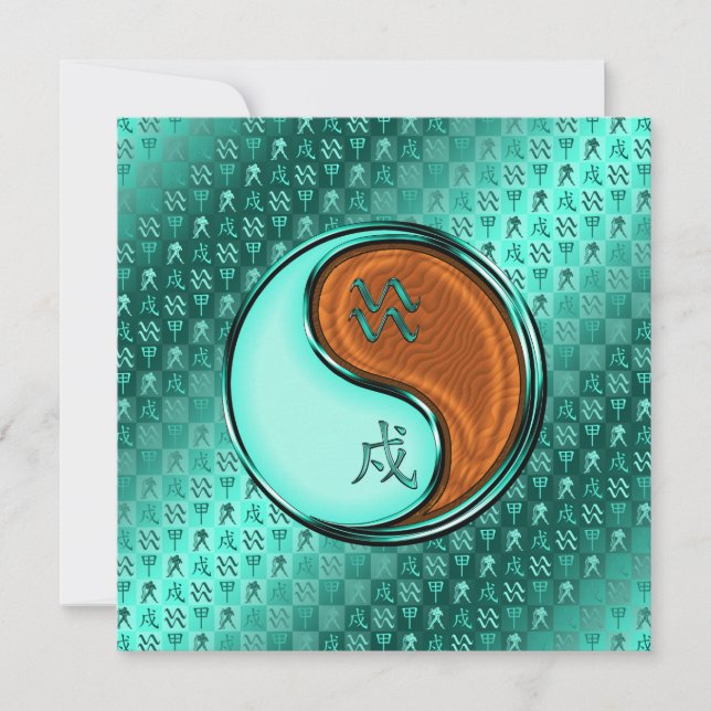 Tarjeta Aquarius & Wood Dog (Anverso)