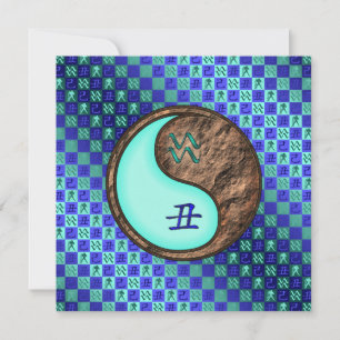 Tarjeta Aquarius y Earth Ox
