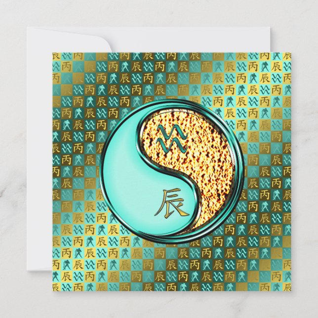 Tarjeta Aquarius y el dragón de fuego (Anverso)