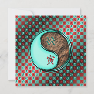 Tarjeta Aquarius y el tigre de la Tierra