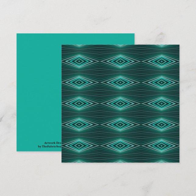 Tarjeta Aquatic Colors In Angled Watercolor Paint Stripes (Anverso / Reverso)