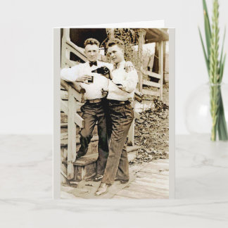 Tarjeta Aquí está a nosotros