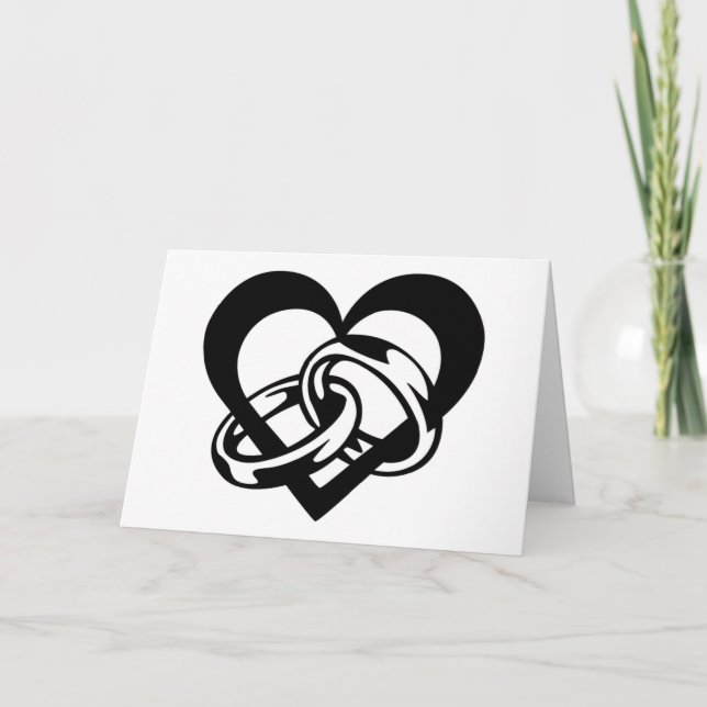 TARJETA AQUÍ ESTÁ PARA FELIZ NUNCA DESPUÉS DE LOS NEWLYWED (Anverso)