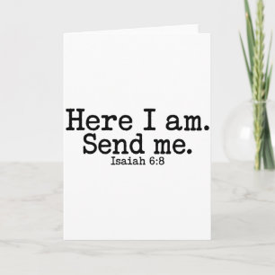 Tarjeta Aquí estoy Señor Envíame T Fe Cristiana Religión 