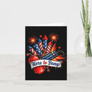 Tarjeta Aquí para explotar fuegos artificiales divertidos 