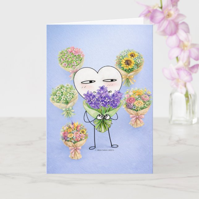 Tarjeta Aquí para Ti, Silenciosamente (Orquídea)