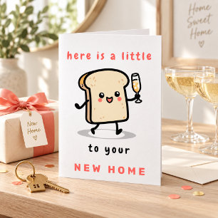 Tarjeta Aquí tienes un pequeño brindis por tu nuevo hogar