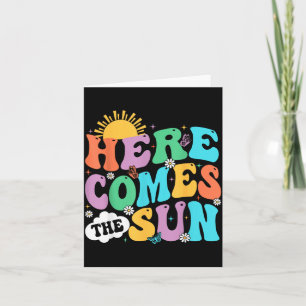 Tarjeta Aquí viene el sol Vacaciones de verano Familia de