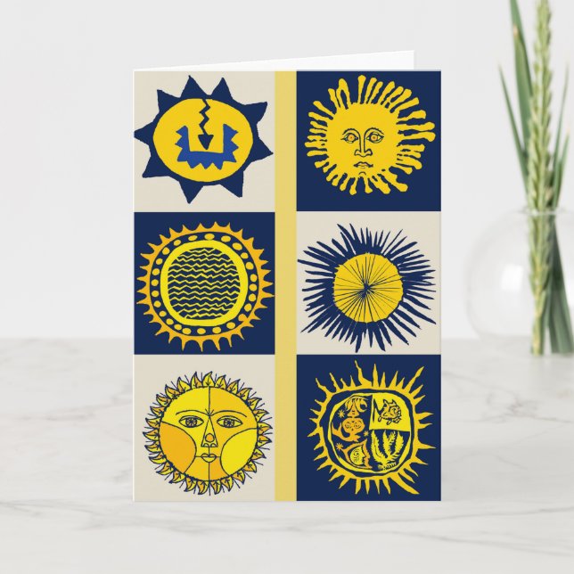 Tarjeta Aquí viene la celebración del Sol - Del Sol (Anverso)