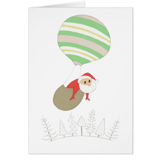 Tarjeta Aquí viene Papá Noel Notecard