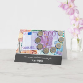 Tarjeta ¡Aquí viene una pequeña inyección de dinero!