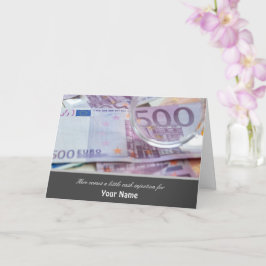 Tarjeta Aquí viene una pequeña inyección de dinero para us